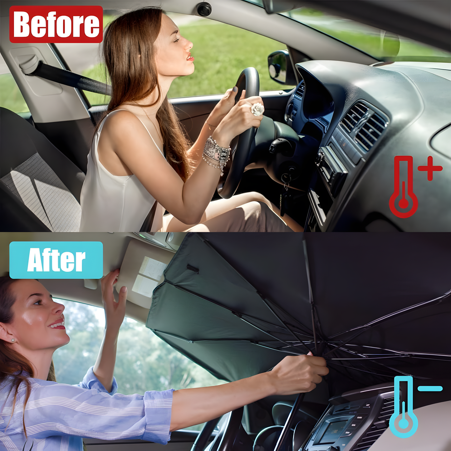 Foldable Car Windshield Umbrella
